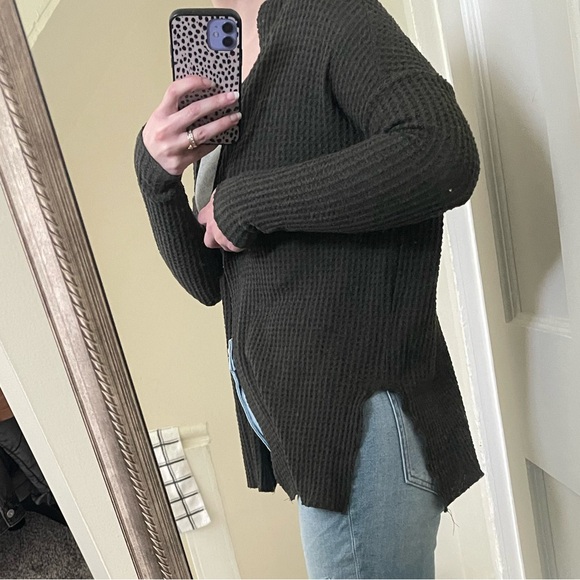Bundle 3/$15 - AE Waffle Cardigan - Picture 6 of 6